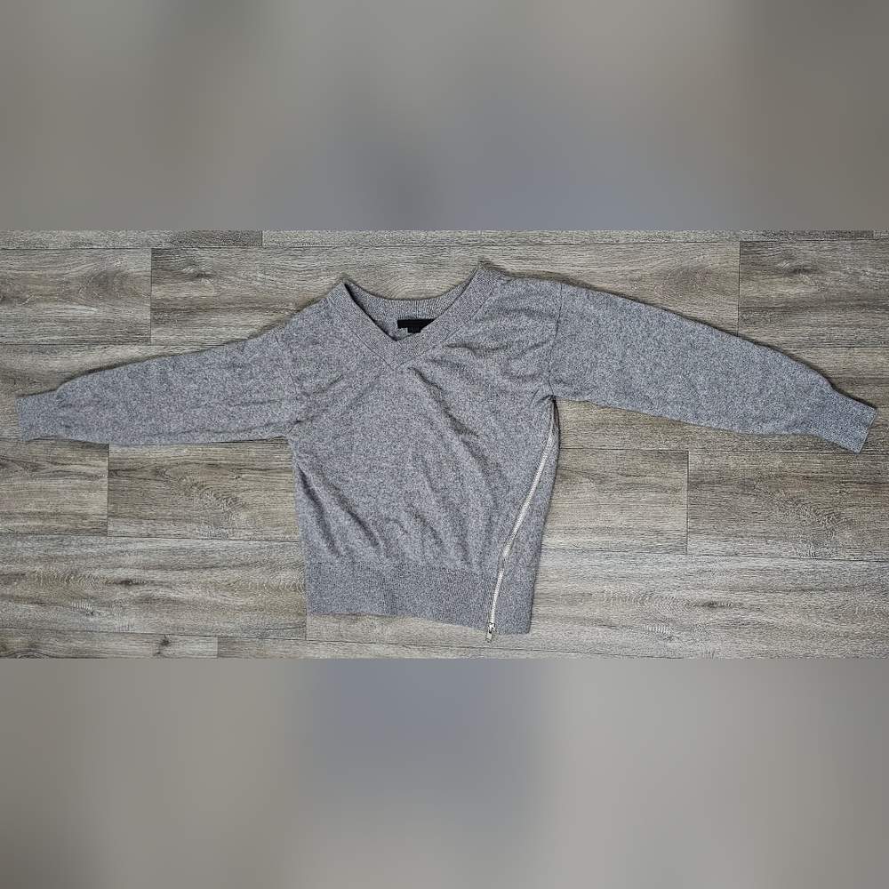 Women's Alexander Wang Asymmetrical Side Zip Pullover Sweater- Size X-small